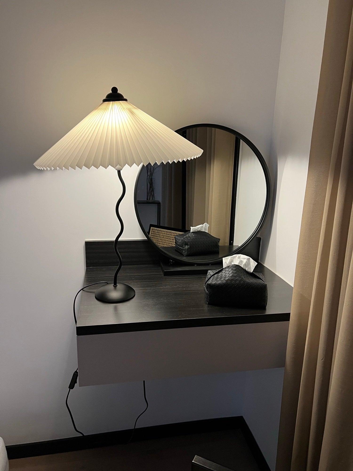 Krenis Fabric Artistic Table Lamp-Neutral Decor