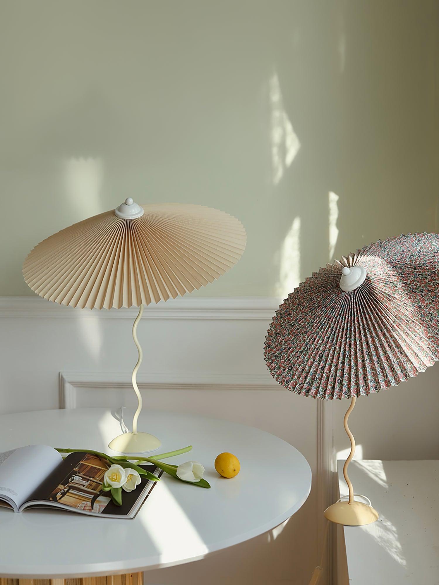 Krenis Fabric Artistic Table Lamp-Neutral Decor