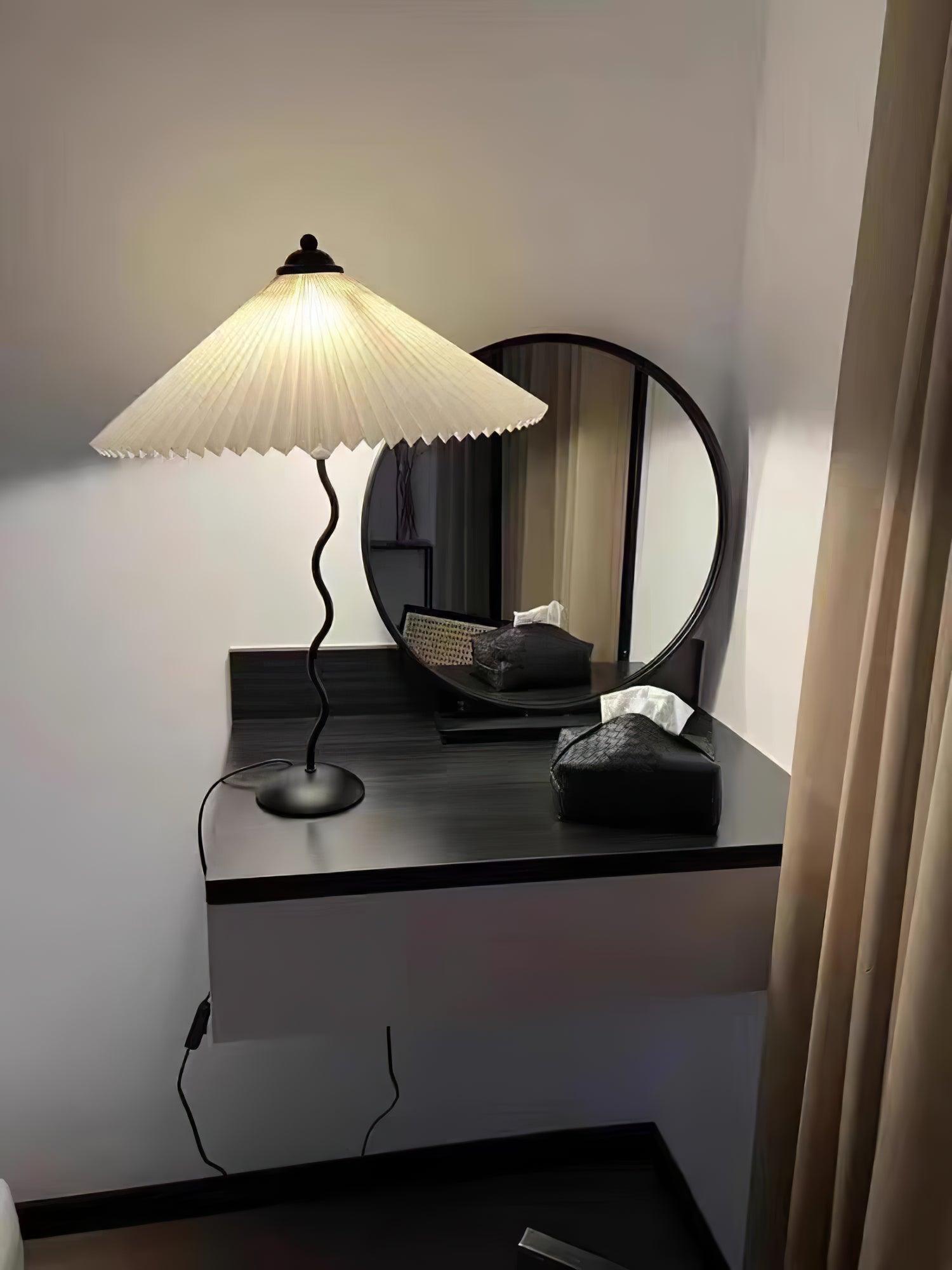 Krenis Fabric Artistic Table Lamp-Neutral Decor
