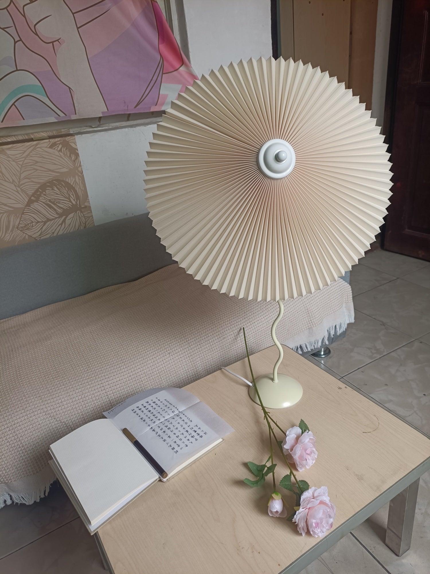 Krenis Fabric Artistic Table Lamp-Neutral Decor