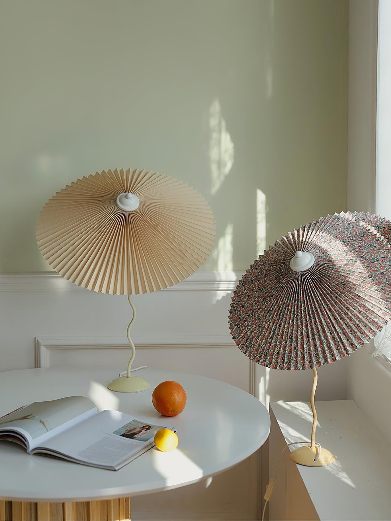 Krenis Fabric Artistic Table Lamp-Neutral Decor