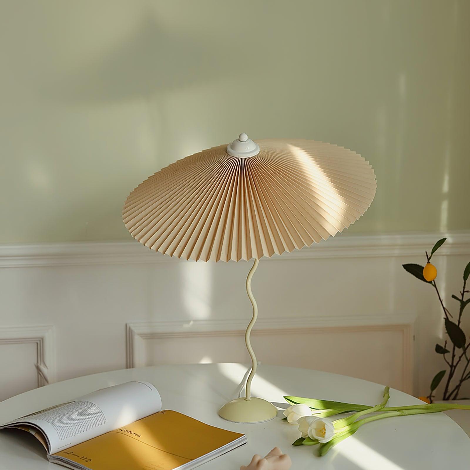 Krenis Fabric Artistic Table Lamp-Neutral Decor