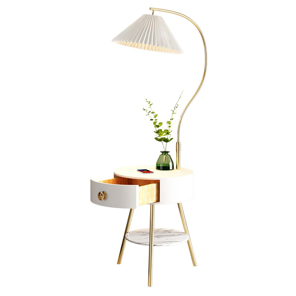 Yase Wood Marble Floor Light-Neutral Decor