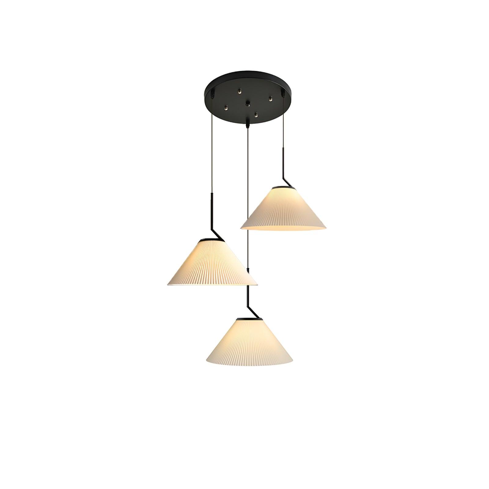 Tyrs Pleated Fabric Pendant Light-Neutral Decor