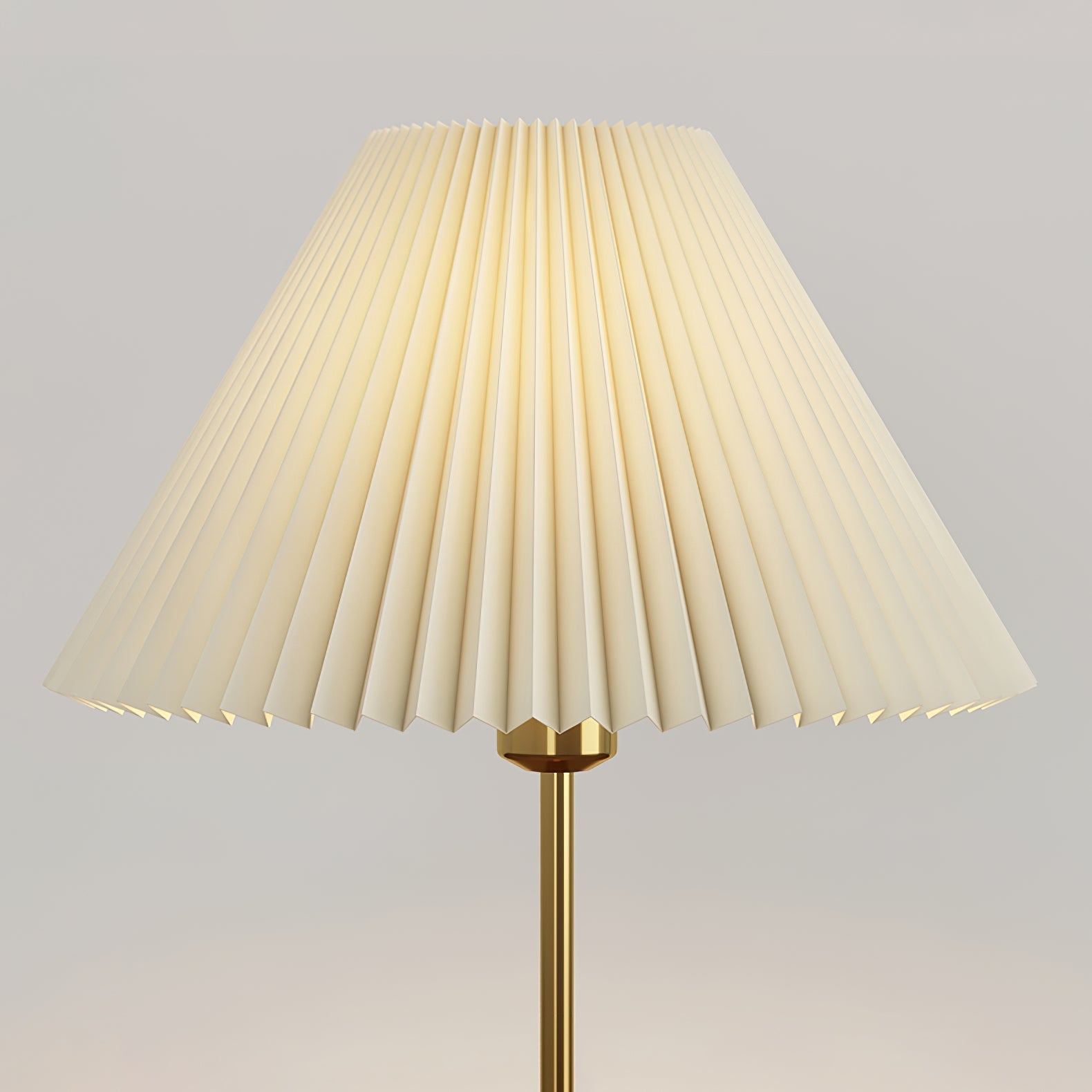 Fiora Pleated Walnut Table Lamp-Neutral Decor