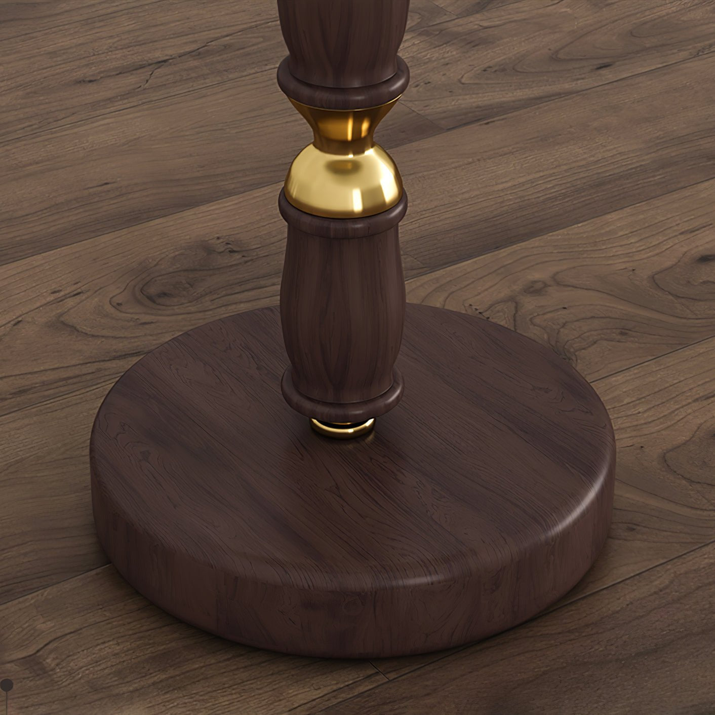 Fiora Pleated Walnut Table Lamp-Neutral Decor