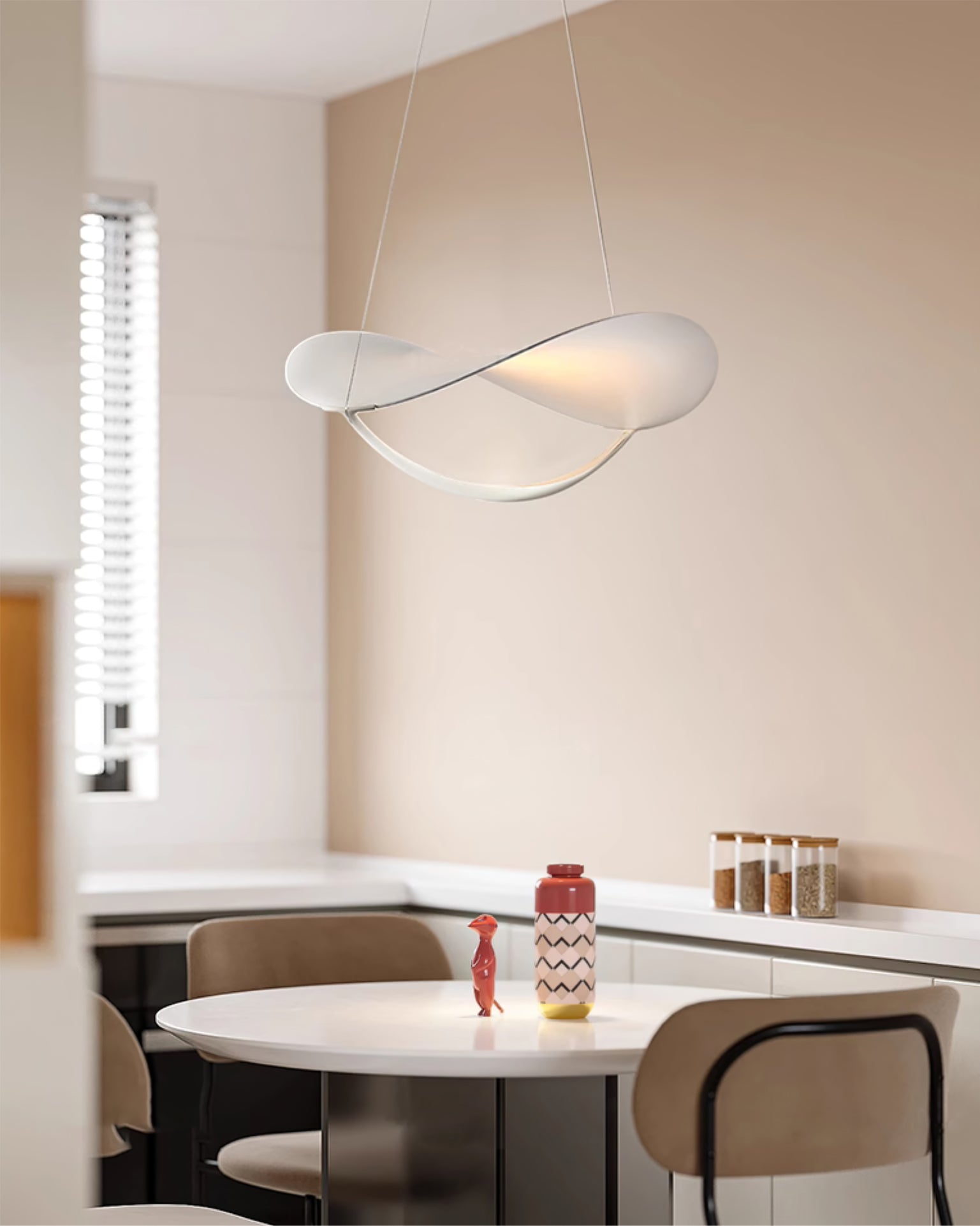 Mune PVC Pendant Light-Neutral Decor