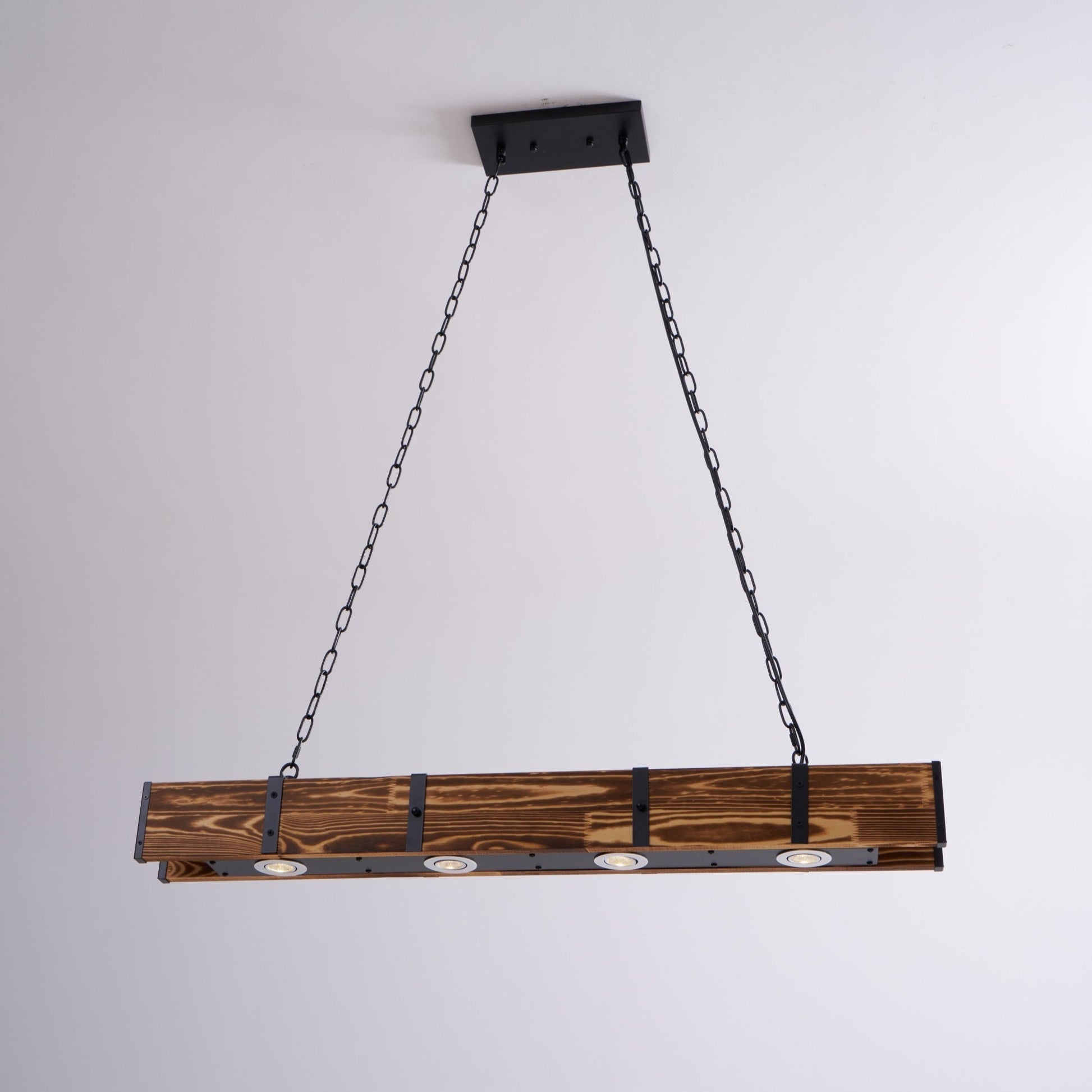 Lustra Chandelier Pleva Linear Natural Wood-Neutral Decor