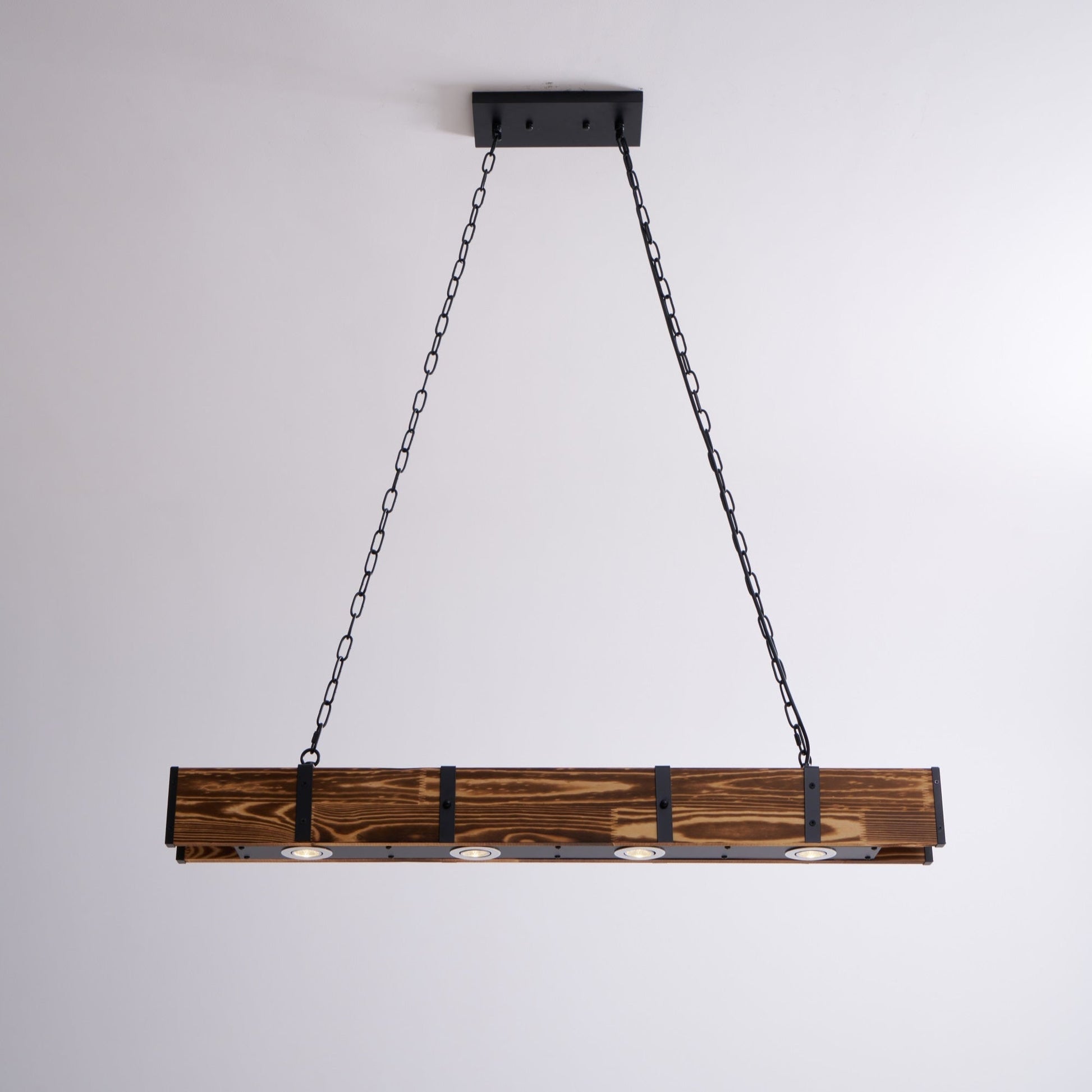 Lustra Chandelier Pleva Linear Natural Wood-Neutral Decor