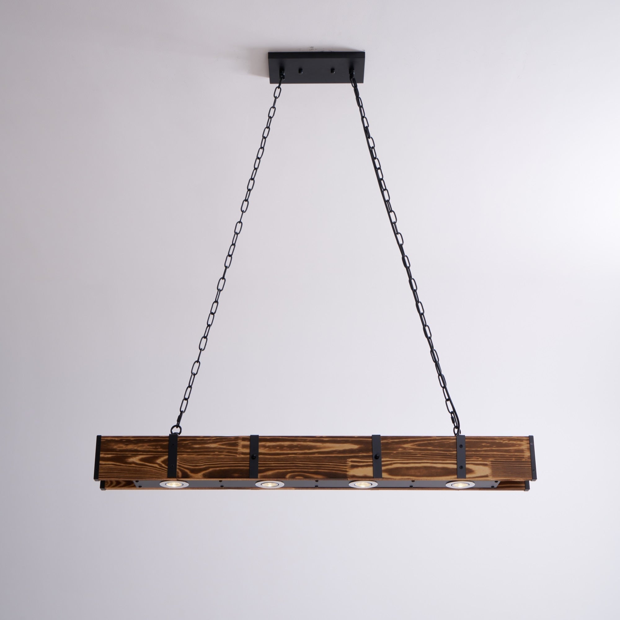 Lustra Chandelier Pleva Linear Natural Wood-Neutral Decor