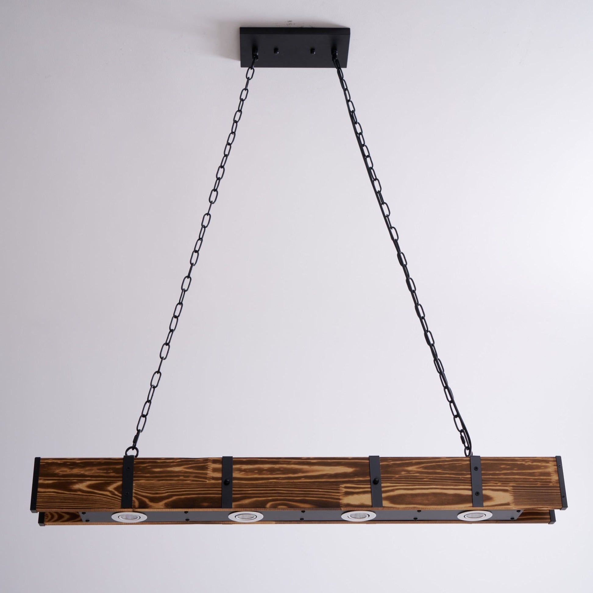 Lustra Chandelier Pleva Linear Natural Wood-Neutral Decor