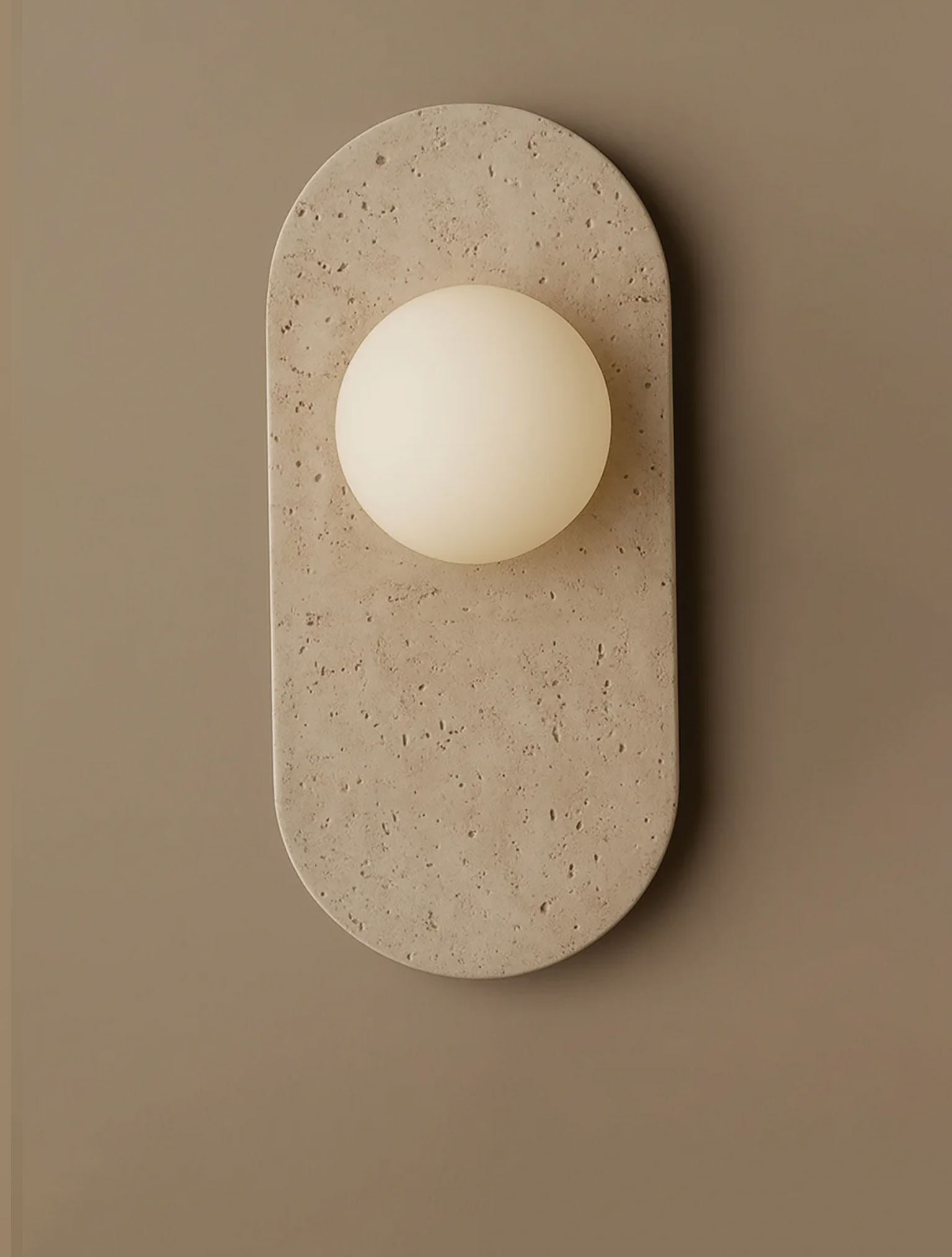 Plinto Marble Wall Sconce-Neutral Decor