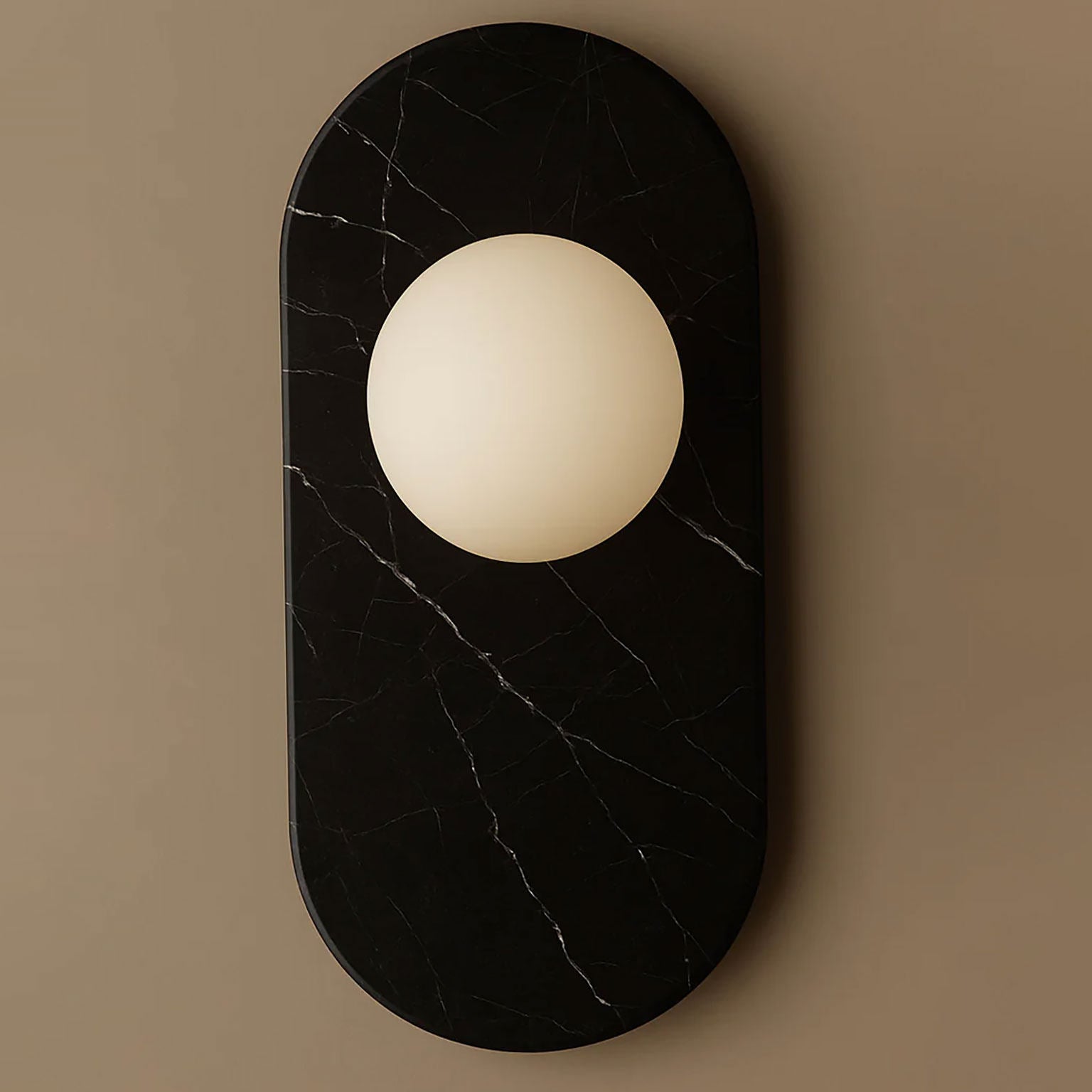 Plinto Marble Wall Sconce-Neutral Decor