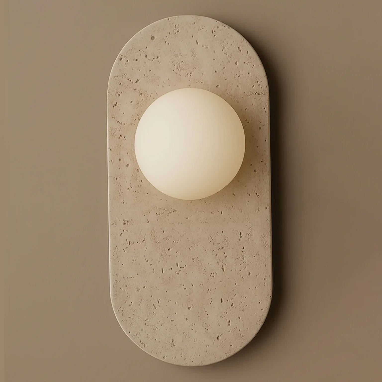 Plinto Marble Wall Sconce-Neutral Decor