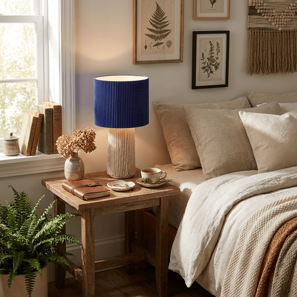 Plissa Pleated Table Lamp-Neutral Decor
