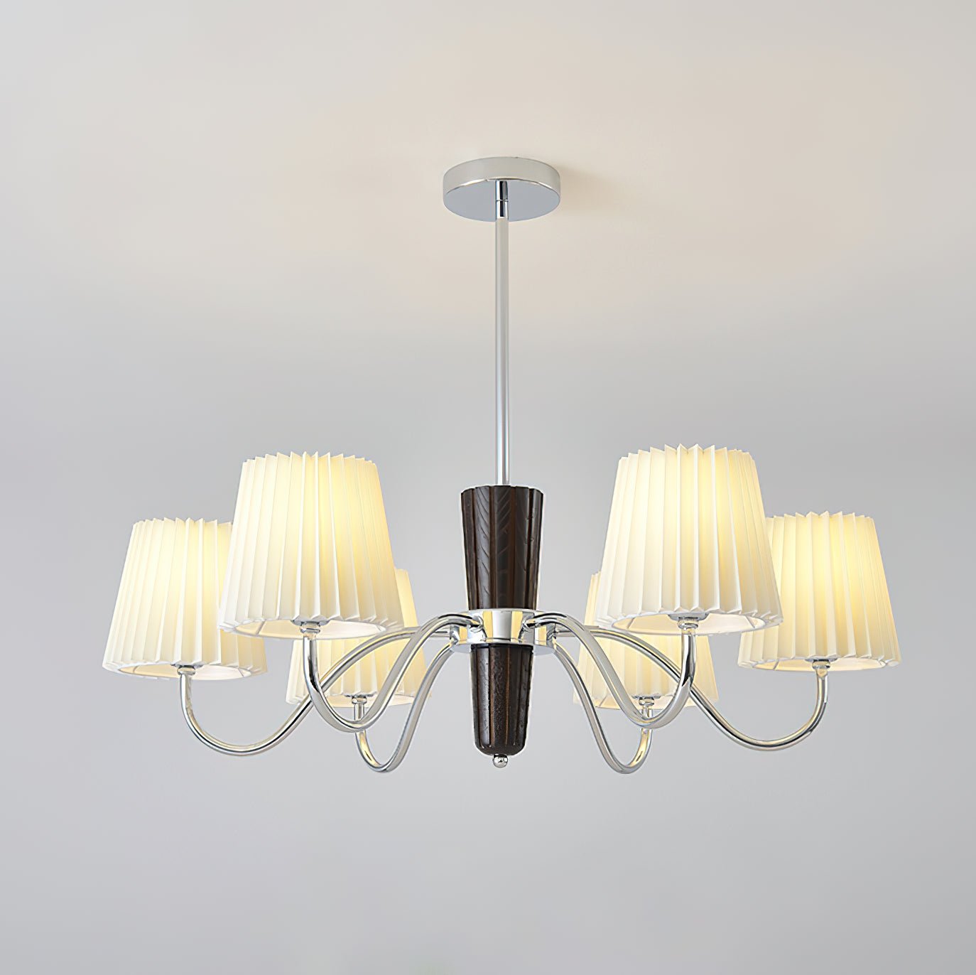 Aurora Chandelier Pleated Fabric Classic-Neutral Decor