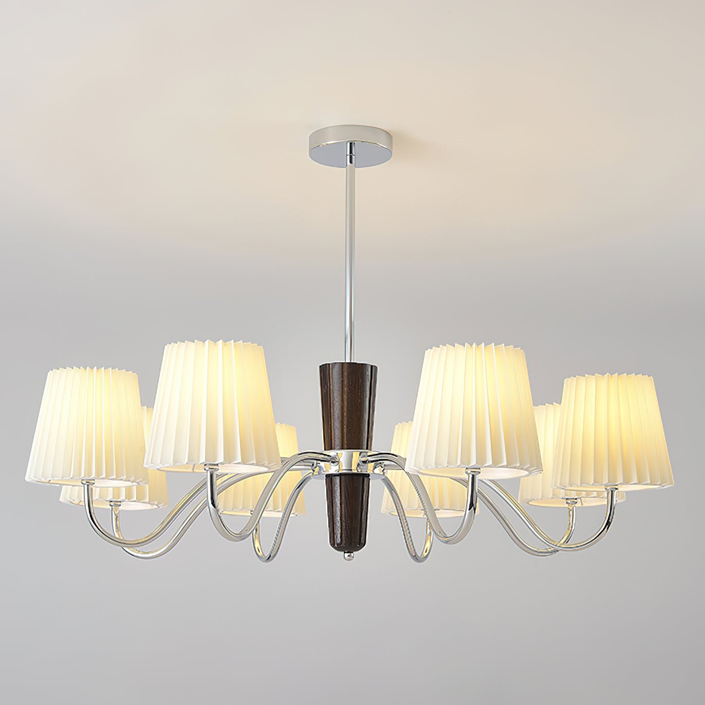 Aurora Chandelier Pleated Fabric Classic-Neutral Decor