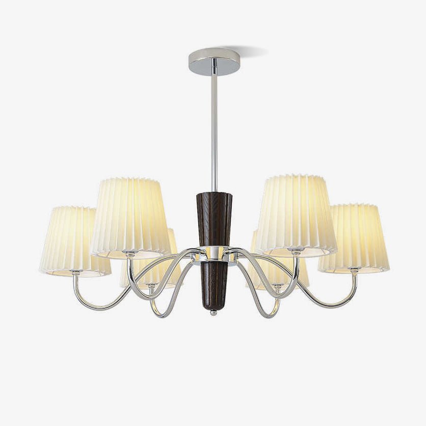 Aurora Chandelier Pleated Fabric Classic-Neutral Decor