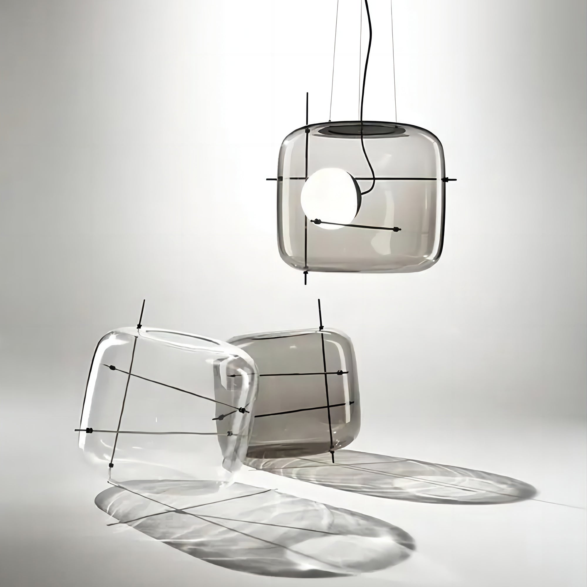 Ivex Glass Contemporary Pendant Light-Neutral Decor