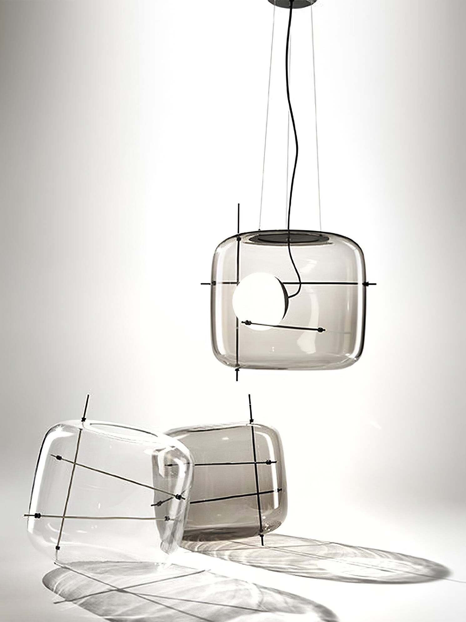 Ivex Glass Contemporary Pendant Light-Neutral Decor