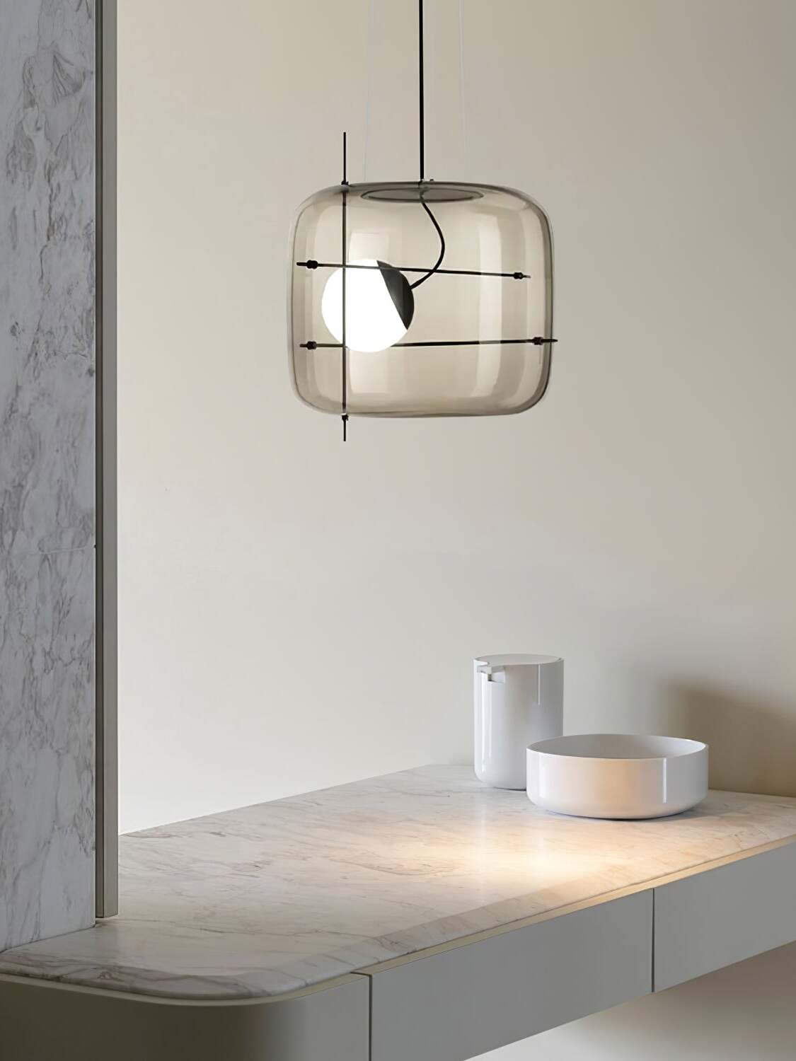 Ivex Glass Contemporary Pendant Light-Neutral Decor