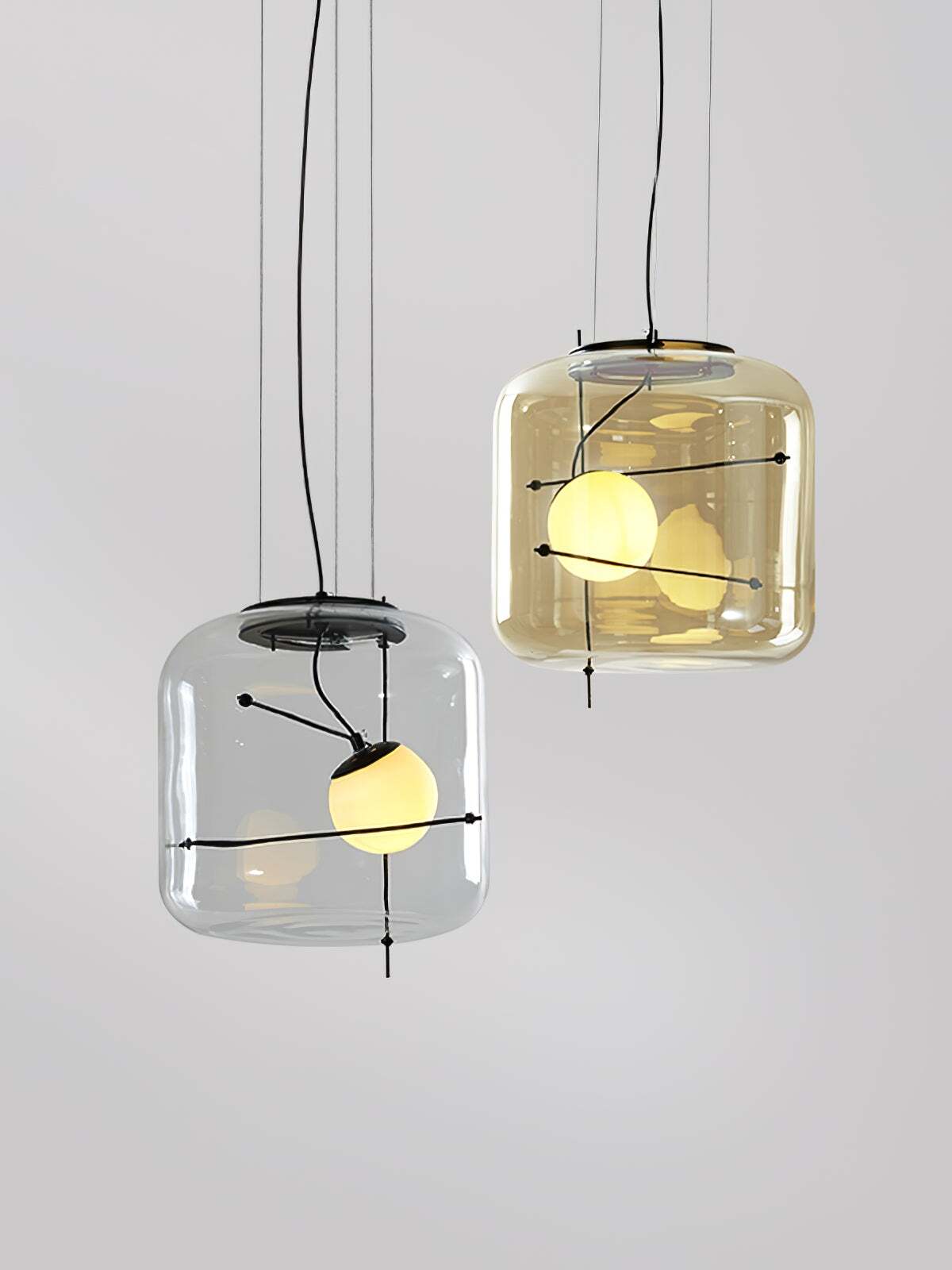 Ivex Glass Contemporary Pendant Light-Neutral Decor