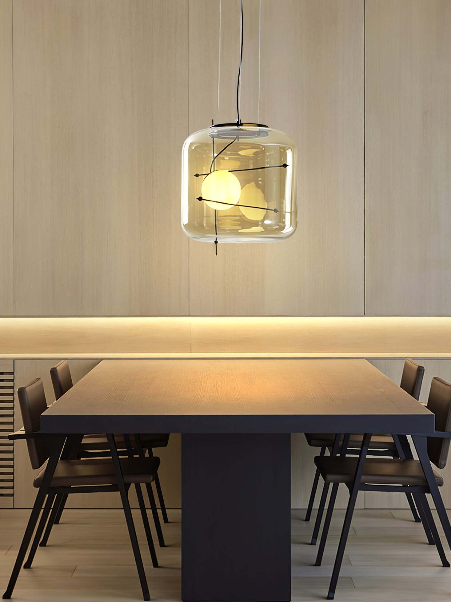 Ivex Glass Contemporary Pendant Light-Neutral Decor