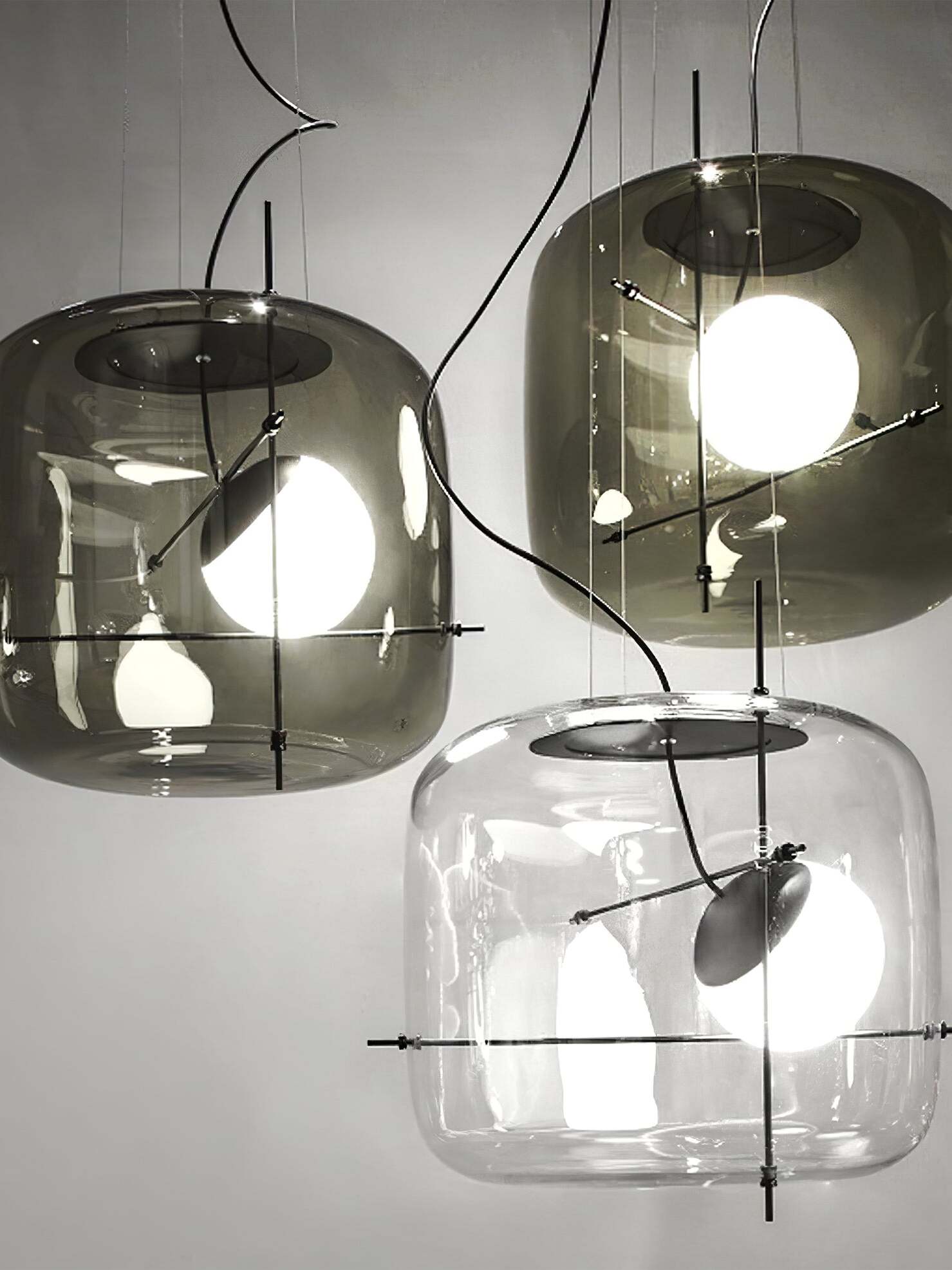 Ivex Glass Contemporary Pendant Light-Neutral Decor