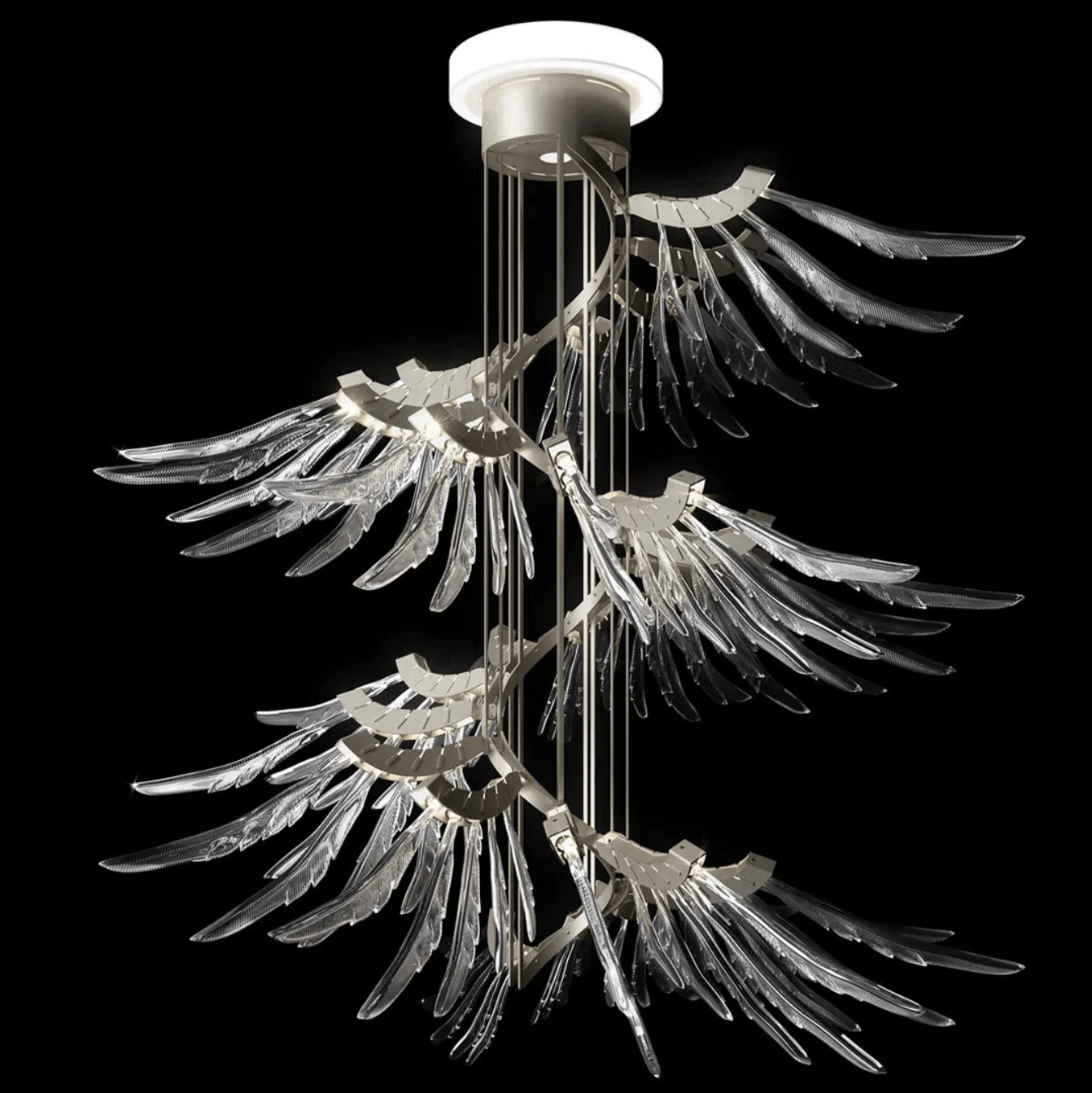 Plumage Ascent Chandelier-Neutral Decor