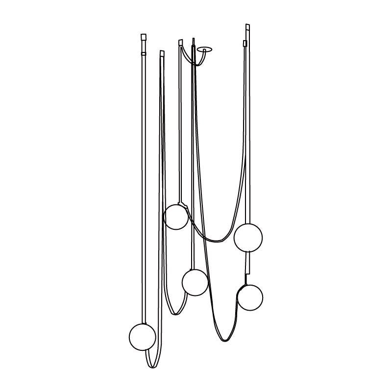 Lustra Pendant Lamp Leather Belt Glass-Neutral Decor