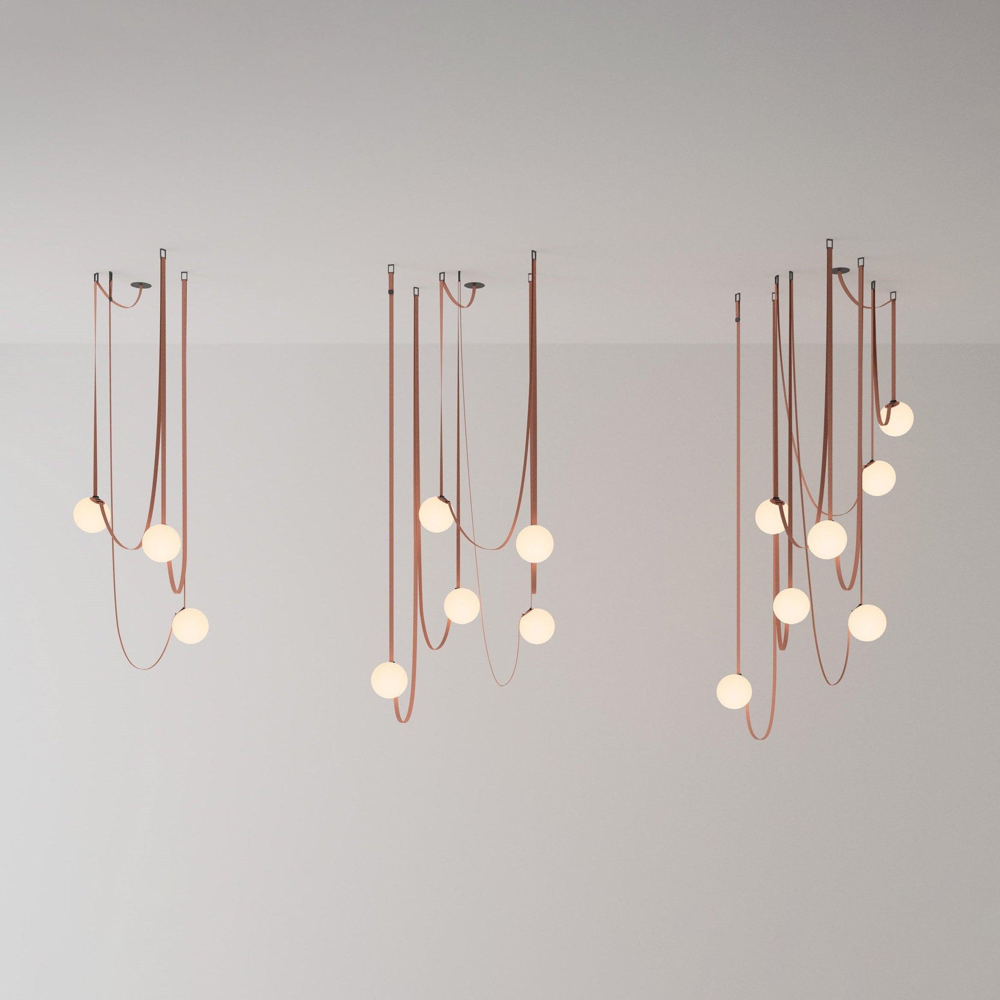 Lustra Pendant Lamp Leather Belt Glass-Neutral Decor