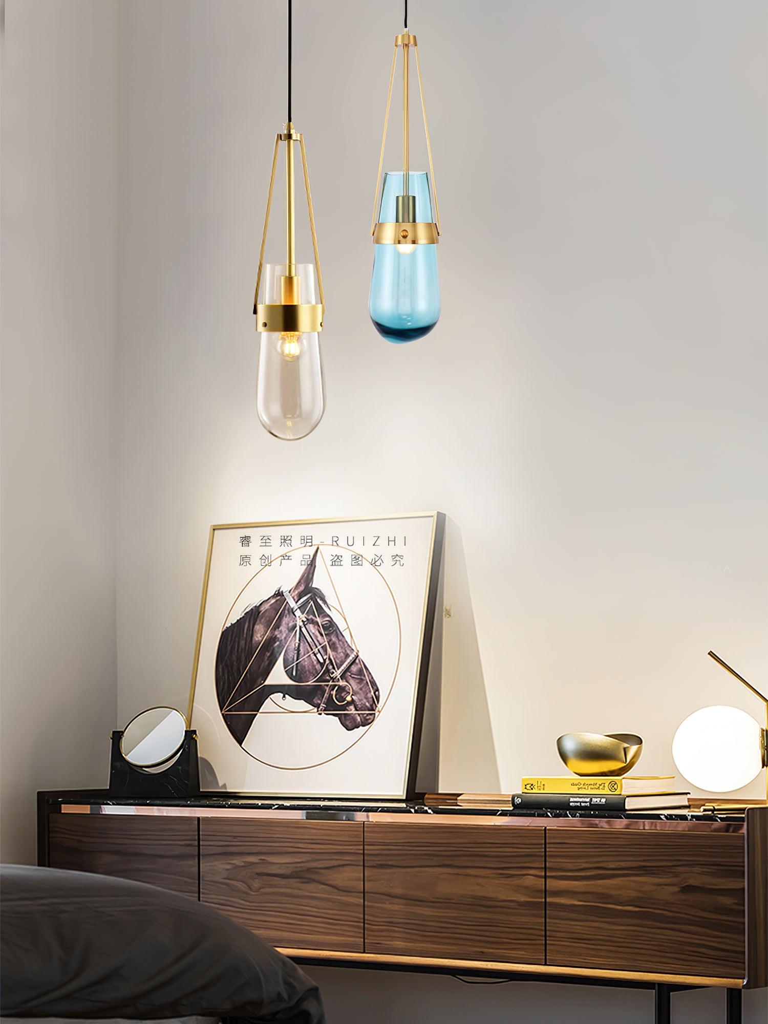 Vazora Glass Pendant Light-Neutral Decor