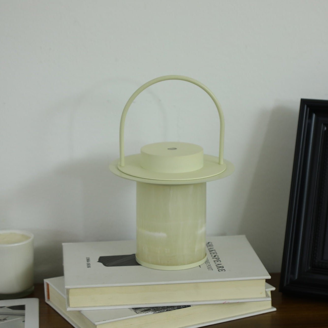 Pod Portable Rechargeable Alabaster Table Lamp-Neutral Decor