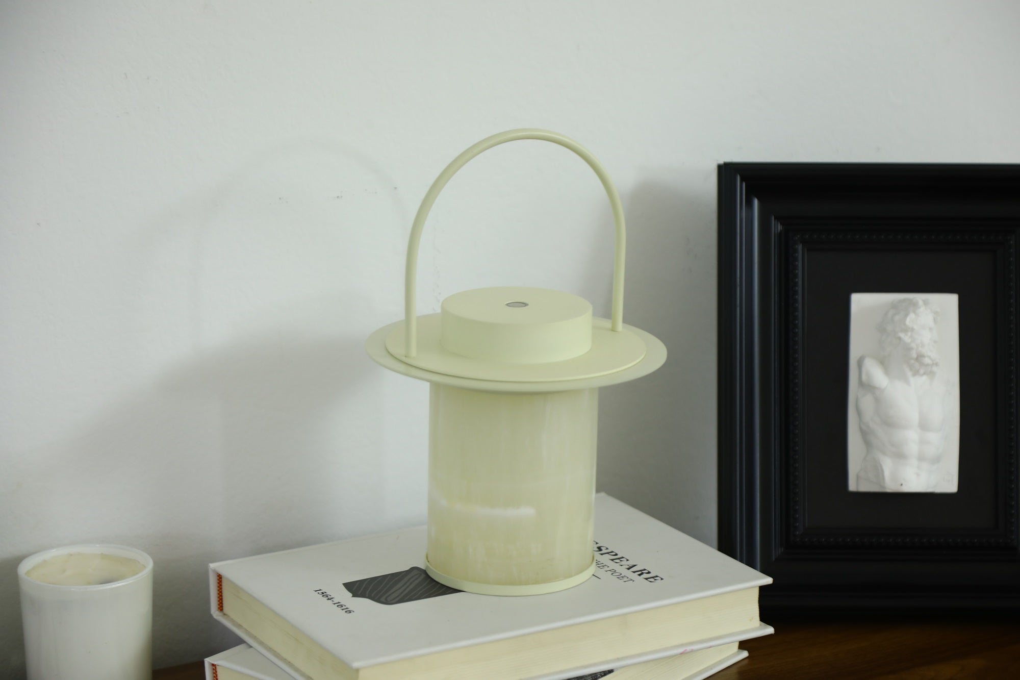 Pod Portable Rechargeable Alabaster Table Lamp-Neutral Decor