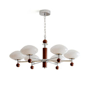 Pointed Chandelier with 5 heads in a modern living room setting.