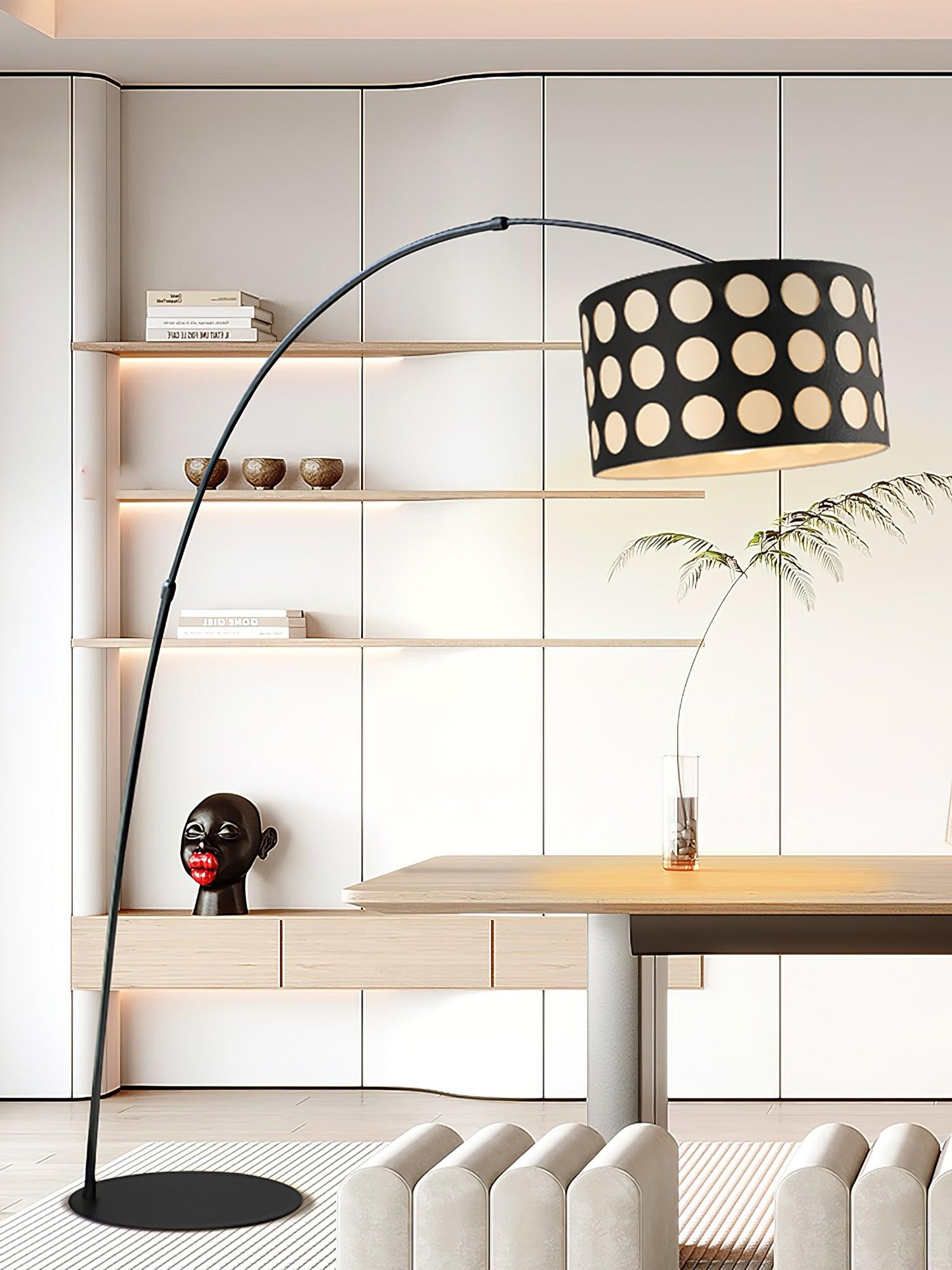 Avmirion Noir Arc Floor Lamp-Neutral Decor