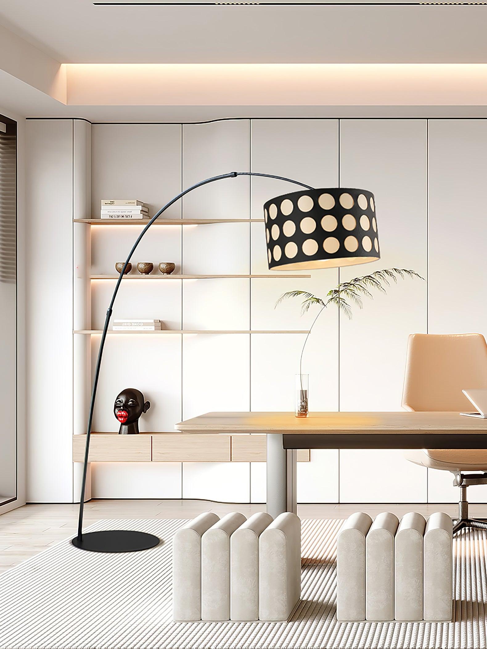 Avmirion Noir Arc Floor Lamp-Neutral Decor