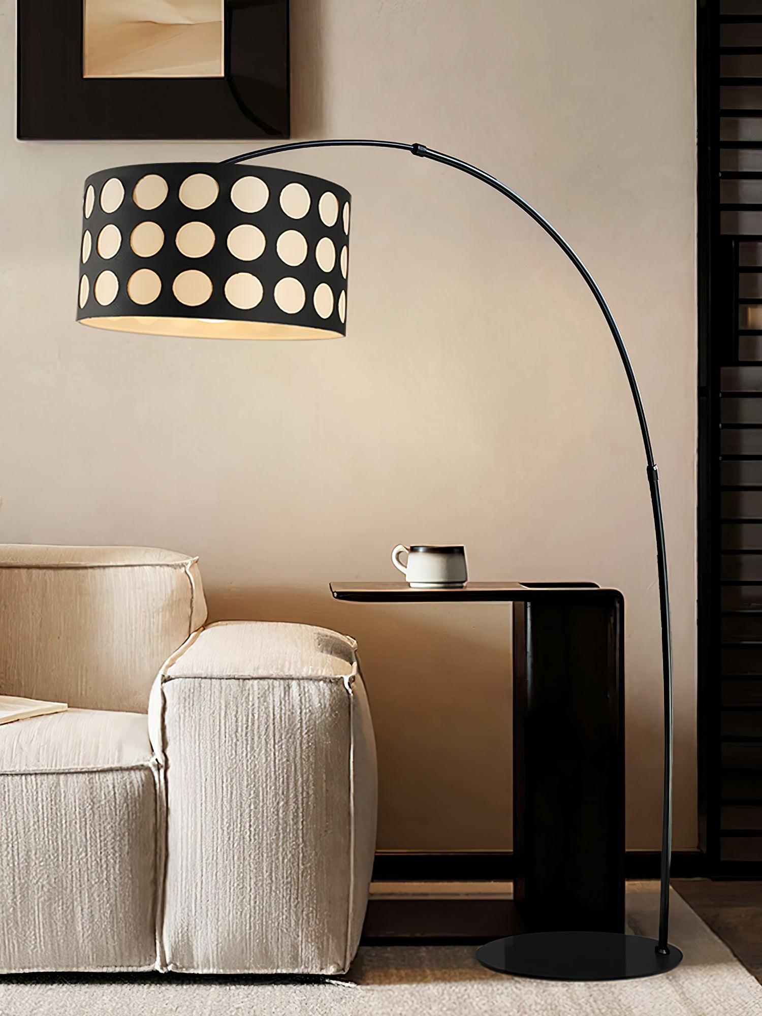 Avmirion Noir Arc Floor Lamp-Neutral Decor