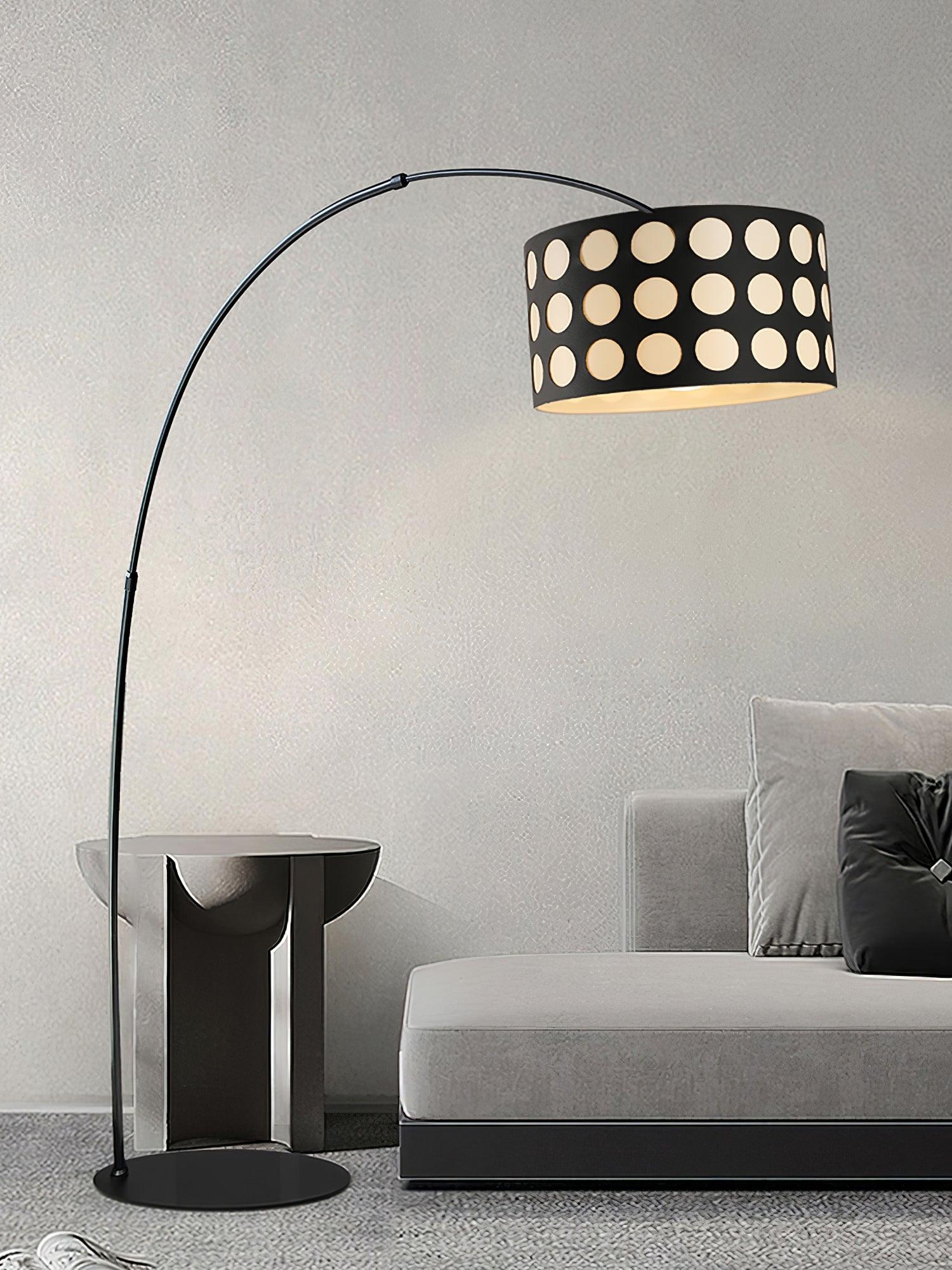 Avmirion Noir Arc Floor Lamp-Neutral Decor