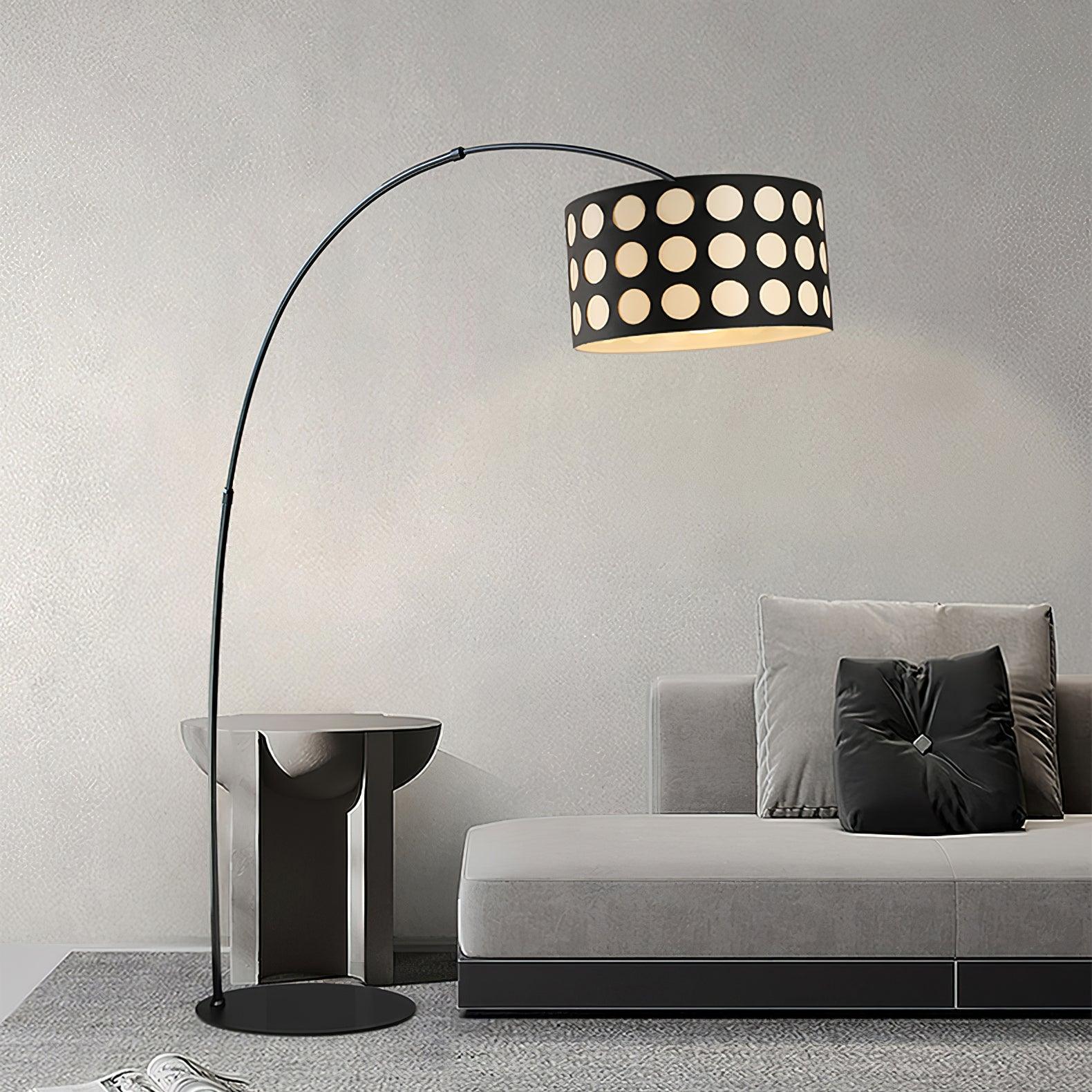 Avmirion Noir Arc Floor Lamp-Neutral Decor