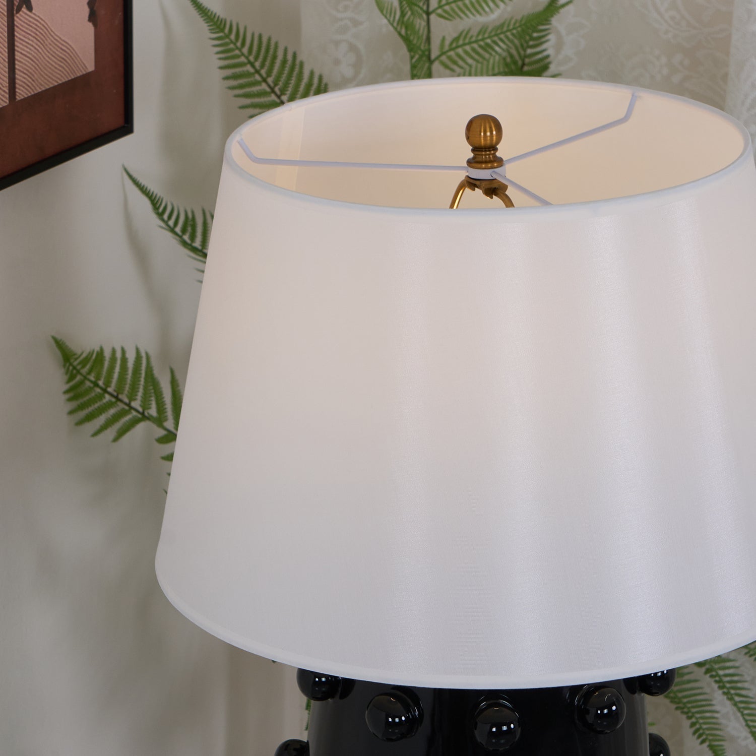 Nanex Ceramic Fabric Table Lamp-Neutral Decor
