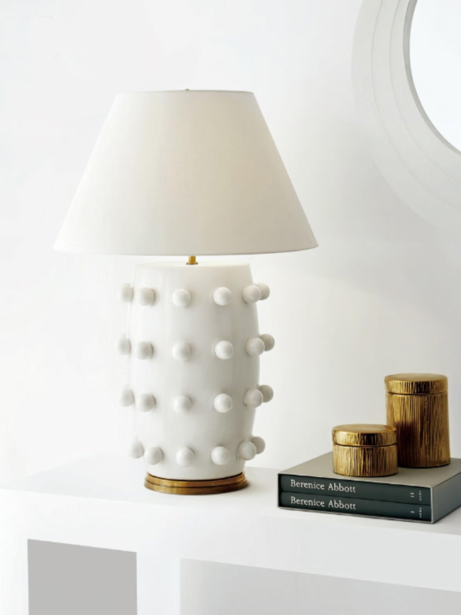 Nanex Ceramic Fabric Table Lamp-Neutral Decor