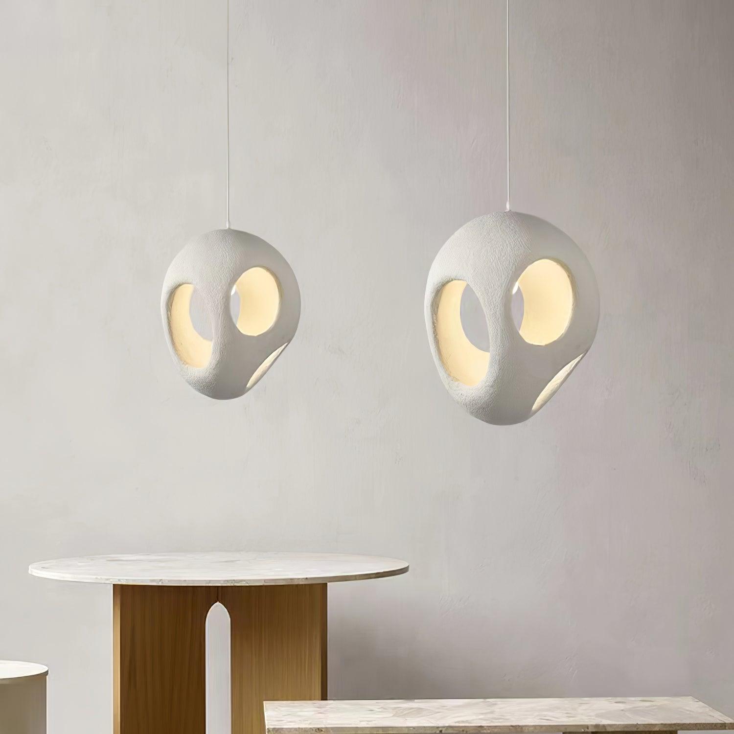 Avlaeara Wabi-Sabi Resin Pendant Light-Neutral Decor