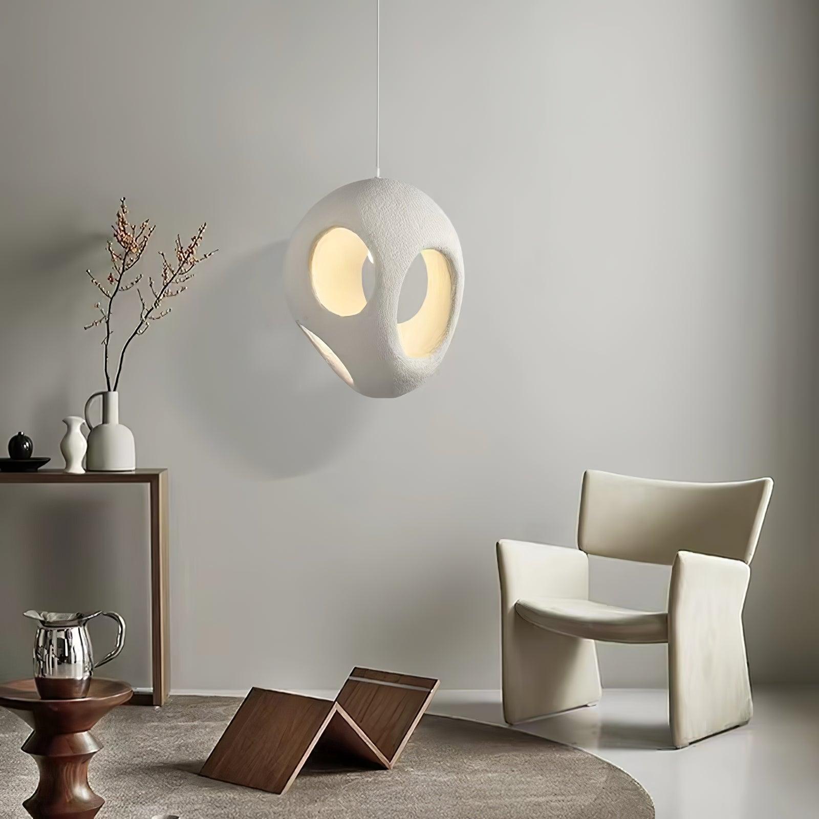 Avlaeara Wabi-Sabi Resin Pendant Light-Neutral Decor