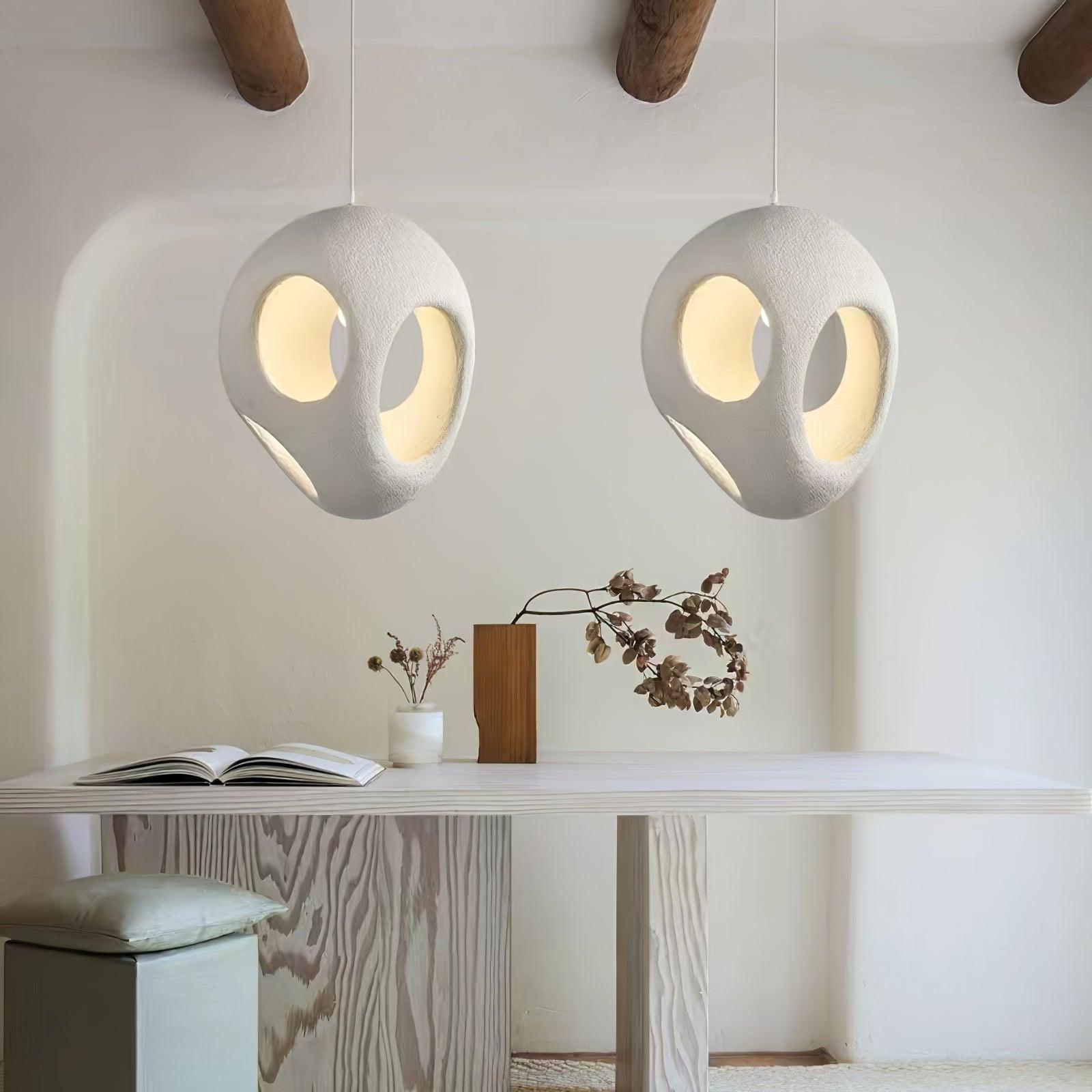 Avlaeara Wabi-Sabi Resin Pendant Light-Neutral Decor