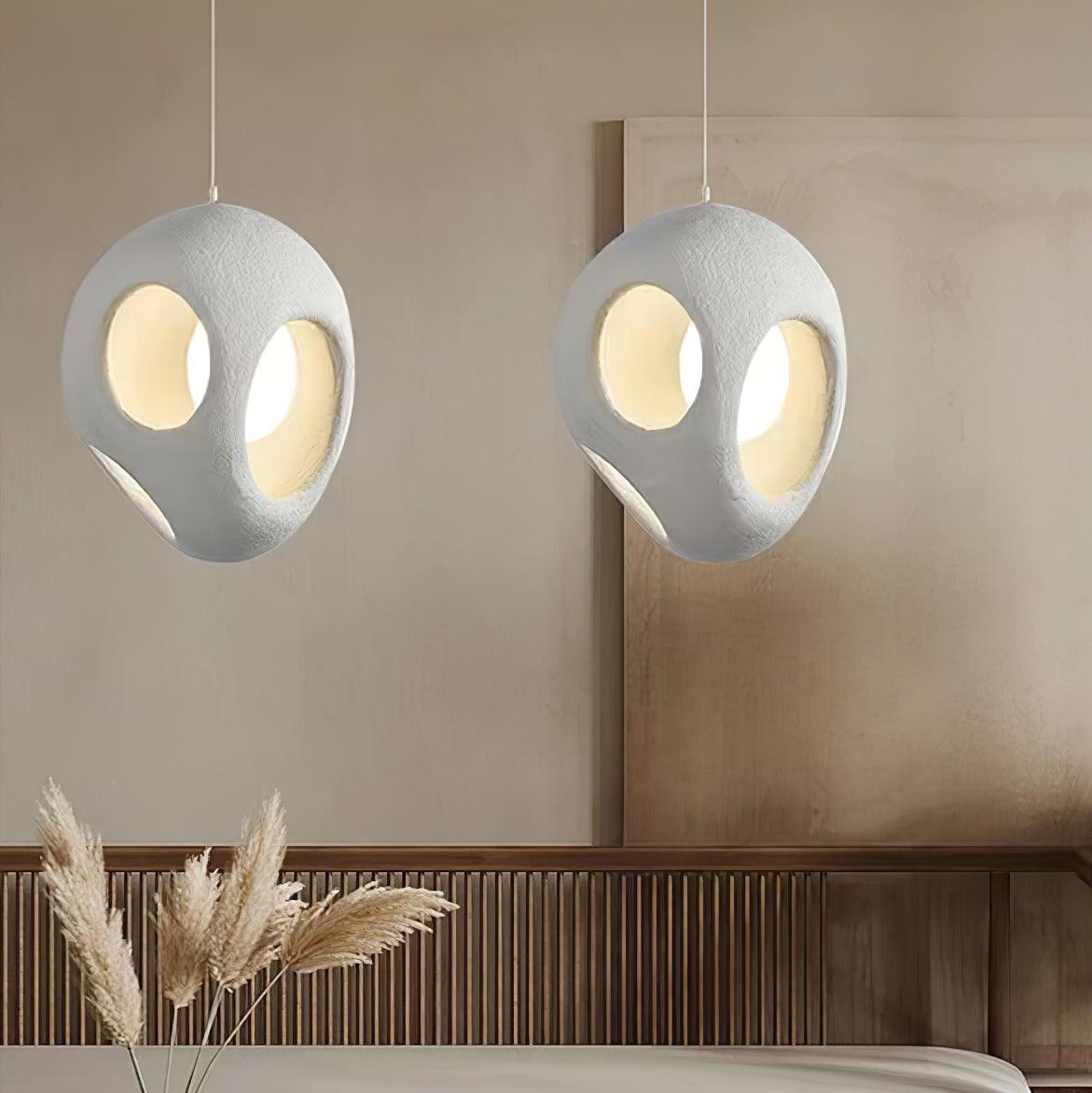 Avlaeara Wabi-Sabi Resin Pendant Light-Neutral Decor