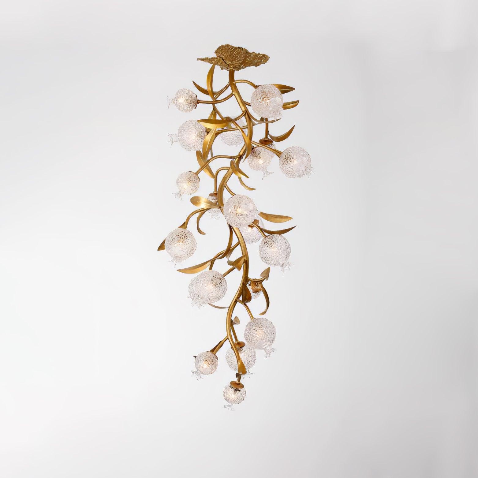 Bexlyn Elegance Pomegranate Brass Glass Ceiling Lamp-Neutral Decor