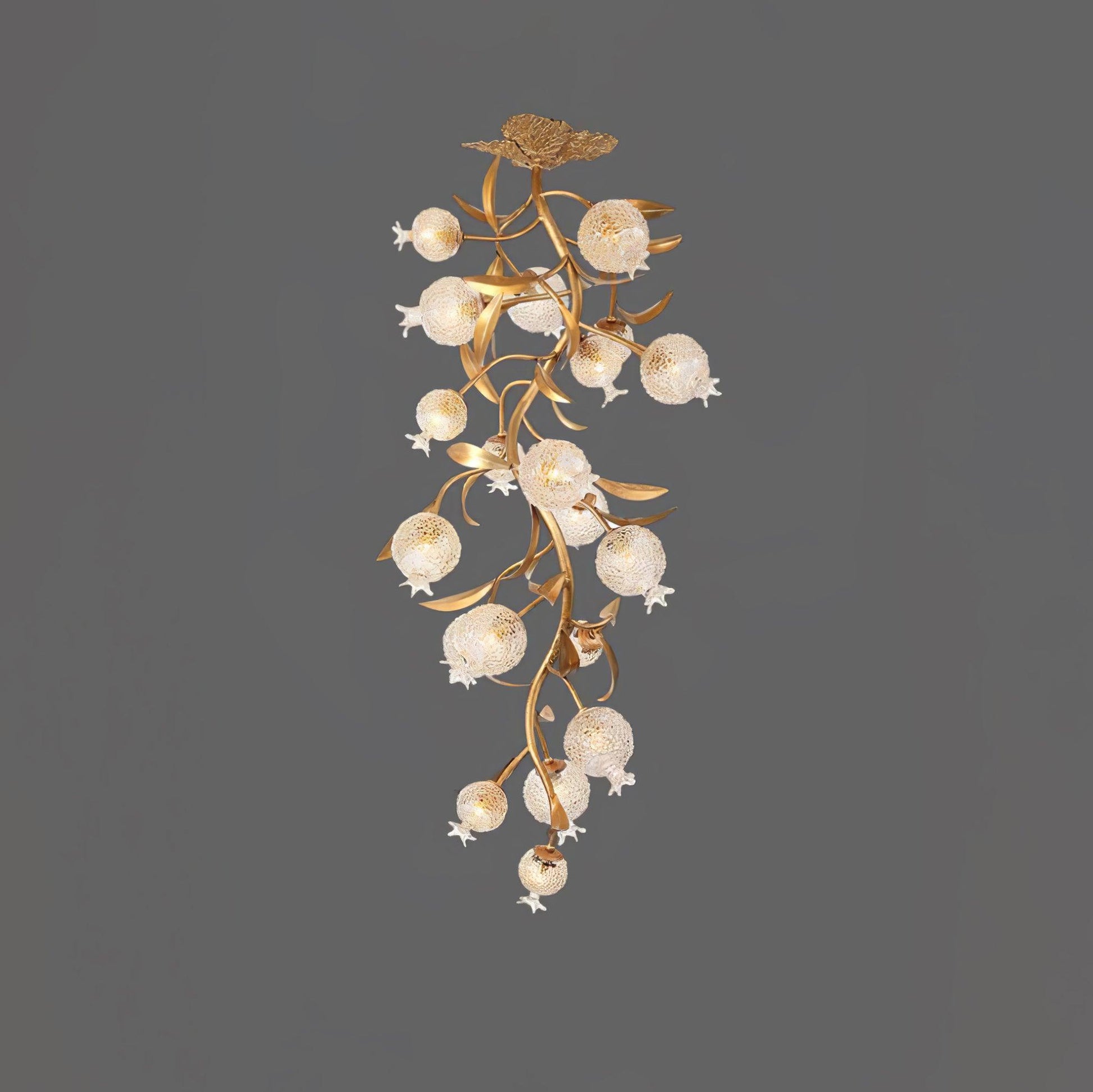 Bexlyn Elegance Pomegranate Brass Glass Ceiling Lamp-Neutral Decor