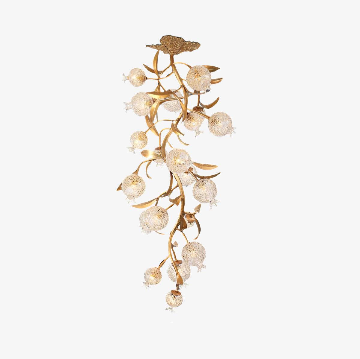 Bexlyn Elegance Pomegranate Brass Glass Ceiling Lamp-Neutral Decor