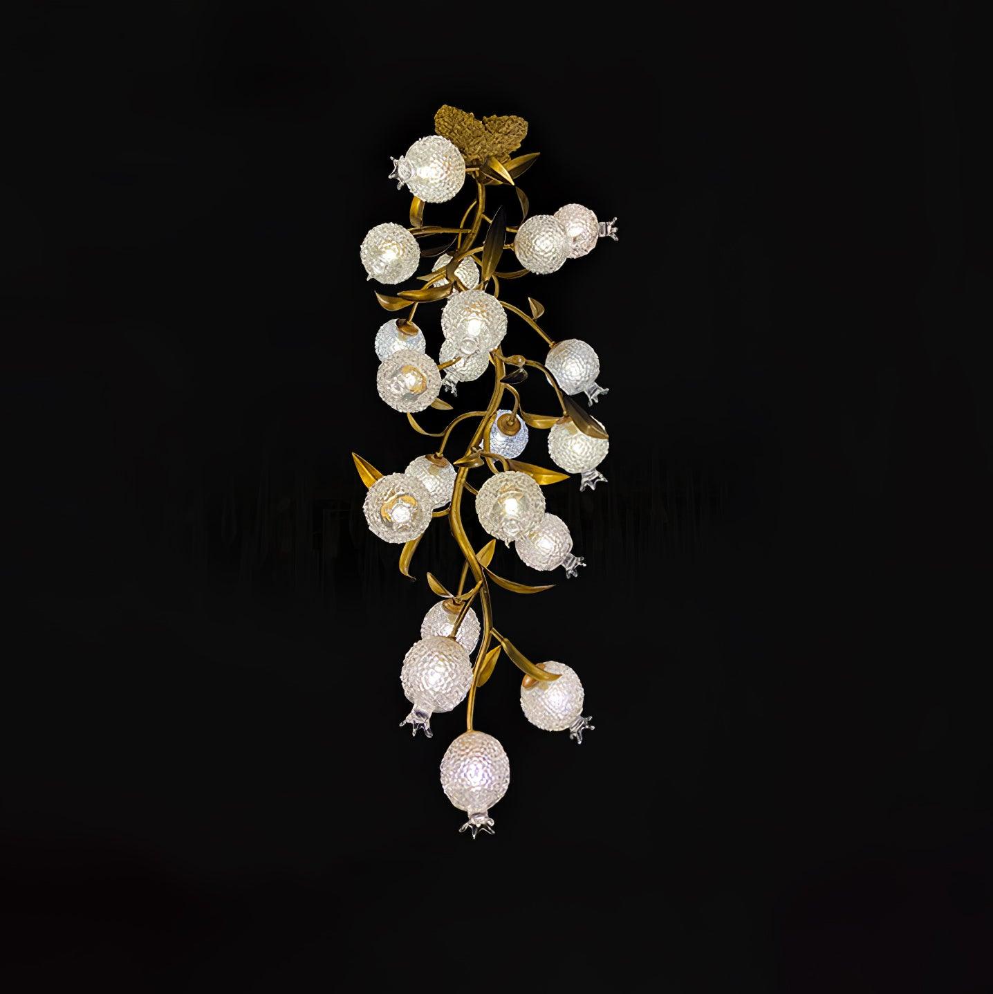 Bexlyn Elegance Pomegranate Brass Glass Ceiling Lamp-Neutral Decor